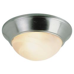 14 in. 26W 1-Light Integrated LED Flush Mount Ceiling Fixture in Brushed Nickel