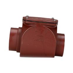 6 in. No Hub Cast Iron In-line Backwater Valve with PVC Flapper