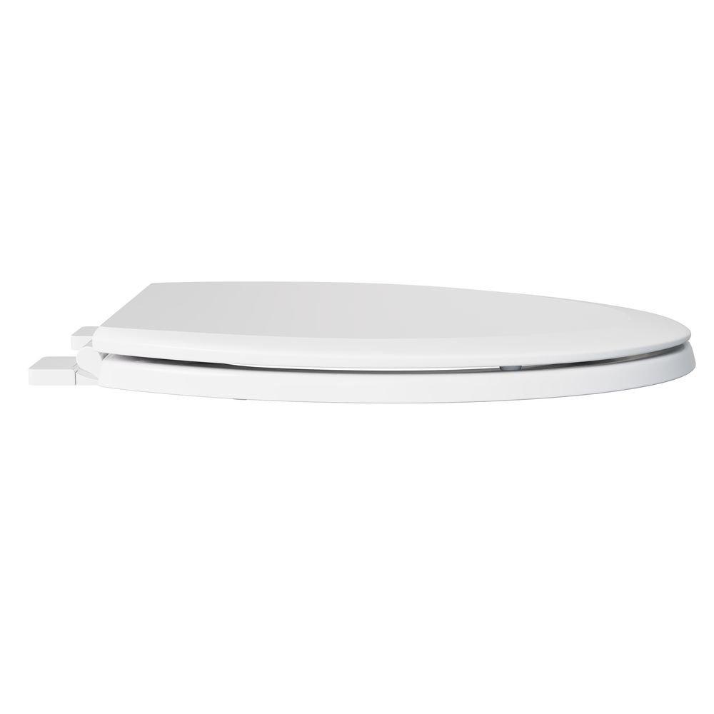 PROFLO&reg; White Elongated Toilet Seat 