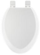 Elongated Closed Front Toilet Seat in White with Soft Close