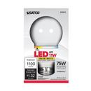SATCO Frost A19 LED Bulb Medium E-26 Base 2700 Kelvin 220 Degree Dimmable 120V with Frosted Glass 