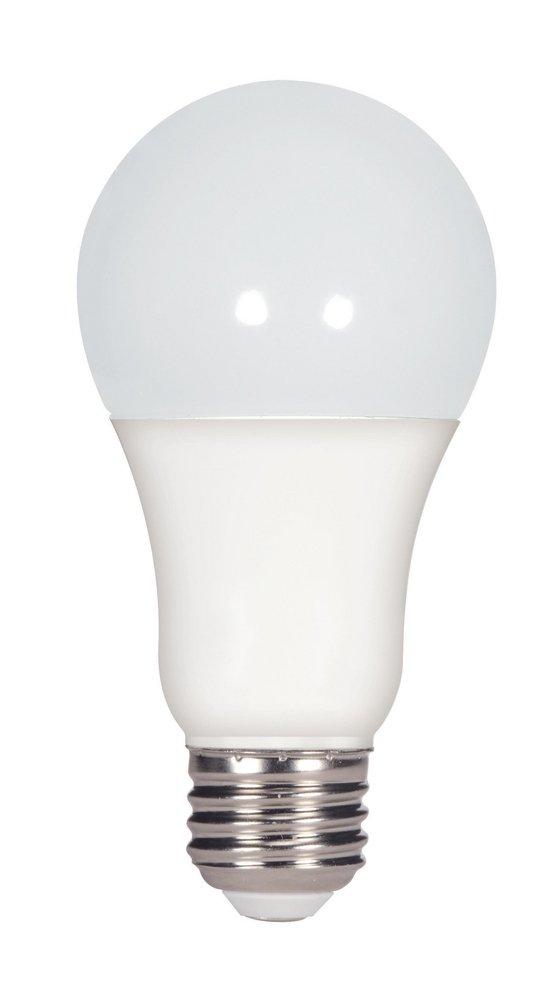SATCO Soft White A19 LED Bulb Medium E-26 Base 3000 Kelvin 220° Dimmable 