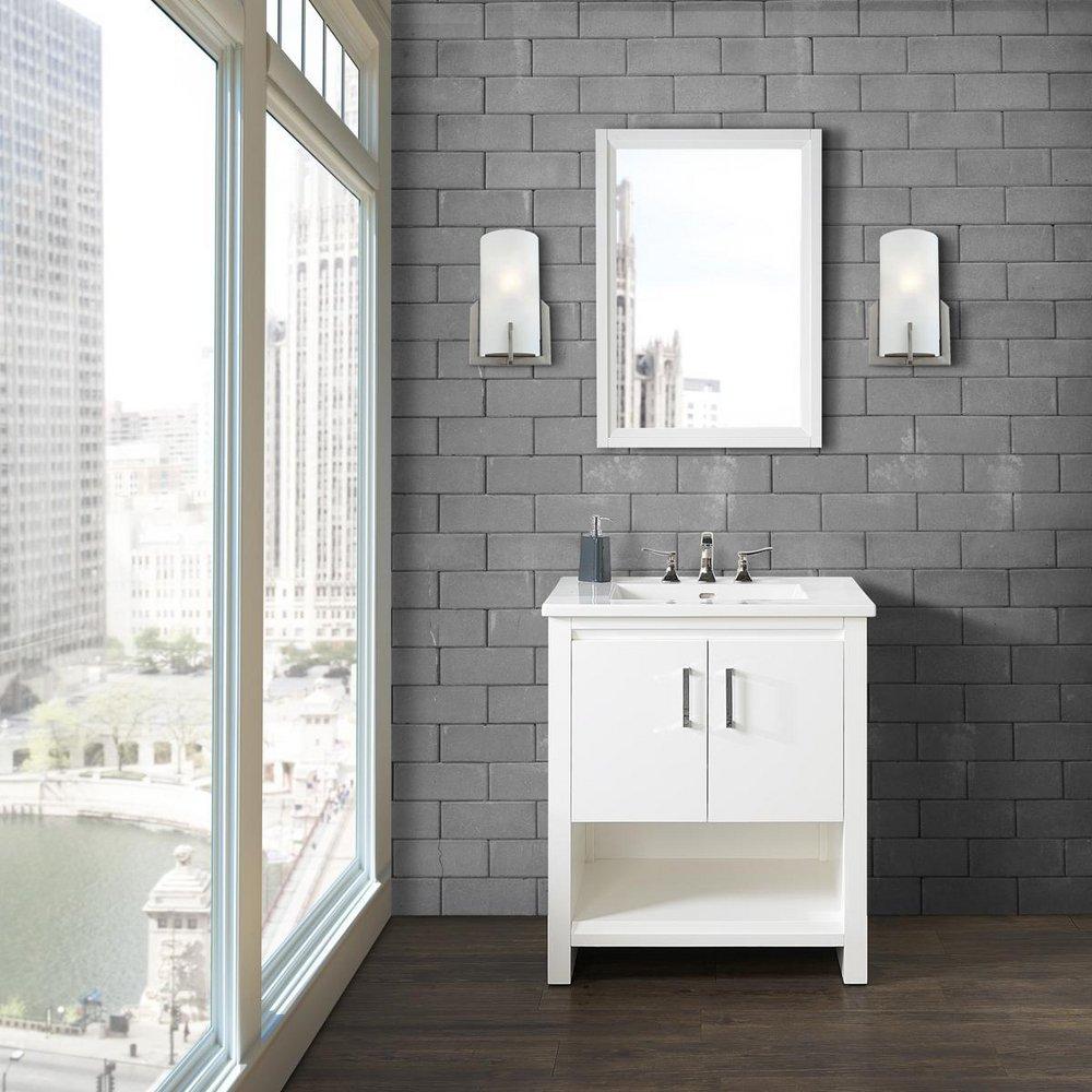Fairmont Designs Glossy White 30 in. Floor Mount Vanity 