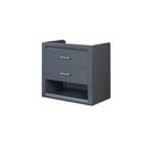 28-7/8 x 17-1/4 x 27-1/8 in. Wall Mount Vanity with 2-Drawer in Glossy Pewter