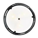 NUVO Textured Black 16 in. 100W 3-Light Medium E-26 Incandescent Flush Mount Ceiling Fixture 