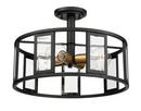 NUVO Midnight Bronze 60W 4-Light Medium E-26 Incandescent Semi-Flush Mount Ceiling Fixture 
