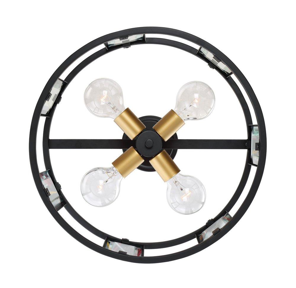 NUVO Midnight Bronze 60W 4-Light Medium E-26 Incandescent Semi-Flush Mount Ceiling Fixture 