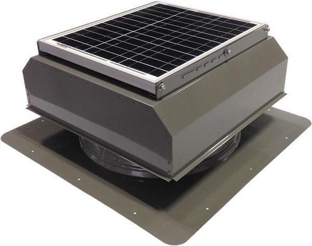 Attic Breeze Grey 30W Self Flash Solar Ventilation Attic Fan in Grey 
