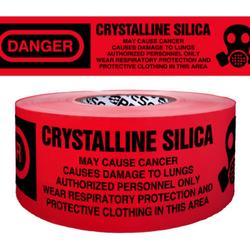1000 x 3 in. Crystalline Silica Barricade Tape in Red