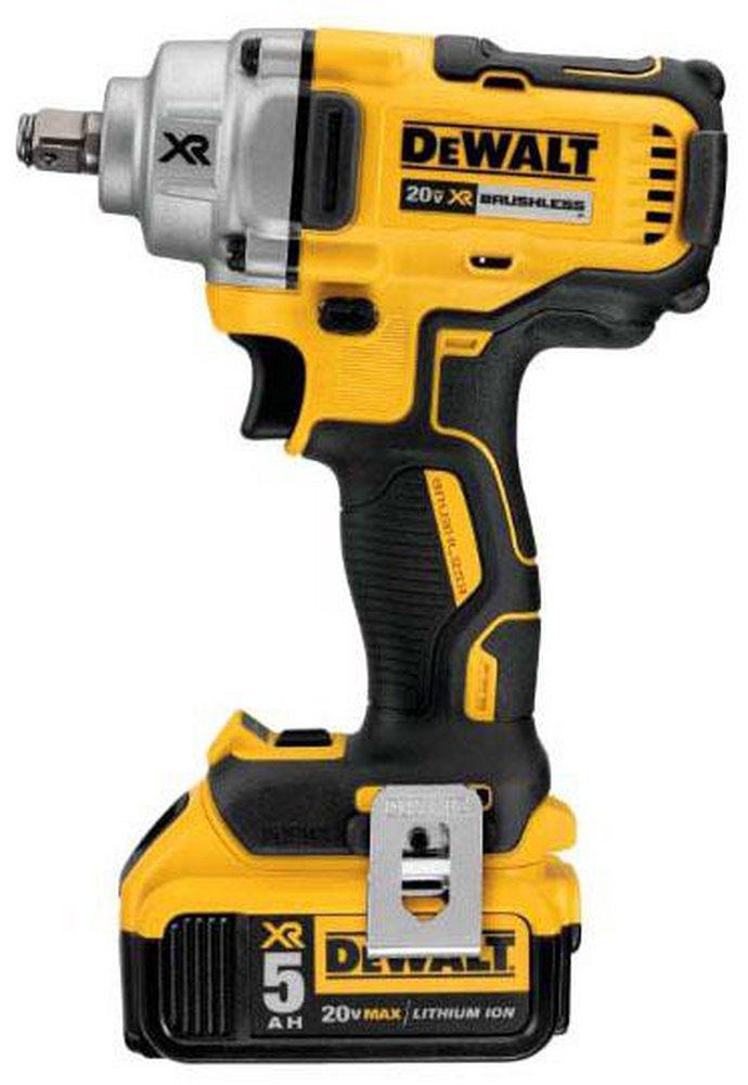 DEWALT Yellow Mid-Range Cordless Impact Wrench with Hog Ring Anvil Kit 