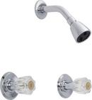 Two Handle Single Function Shower Faucet in Polished Chrome (Trim Only)