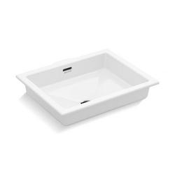 19-13/16 in. Undermount Rectangular Vitreous China Bathroom Sink in Stucco White