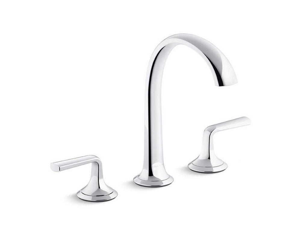 Kallista Polished Chrome Two Handle Widespread Bathroom Sink Faucet 