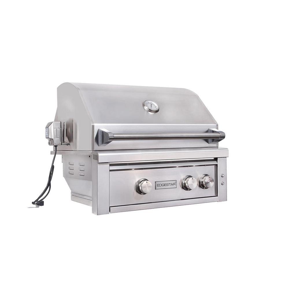 30 in. 60000 BTU 3-Burner Propane Built-in Grill 