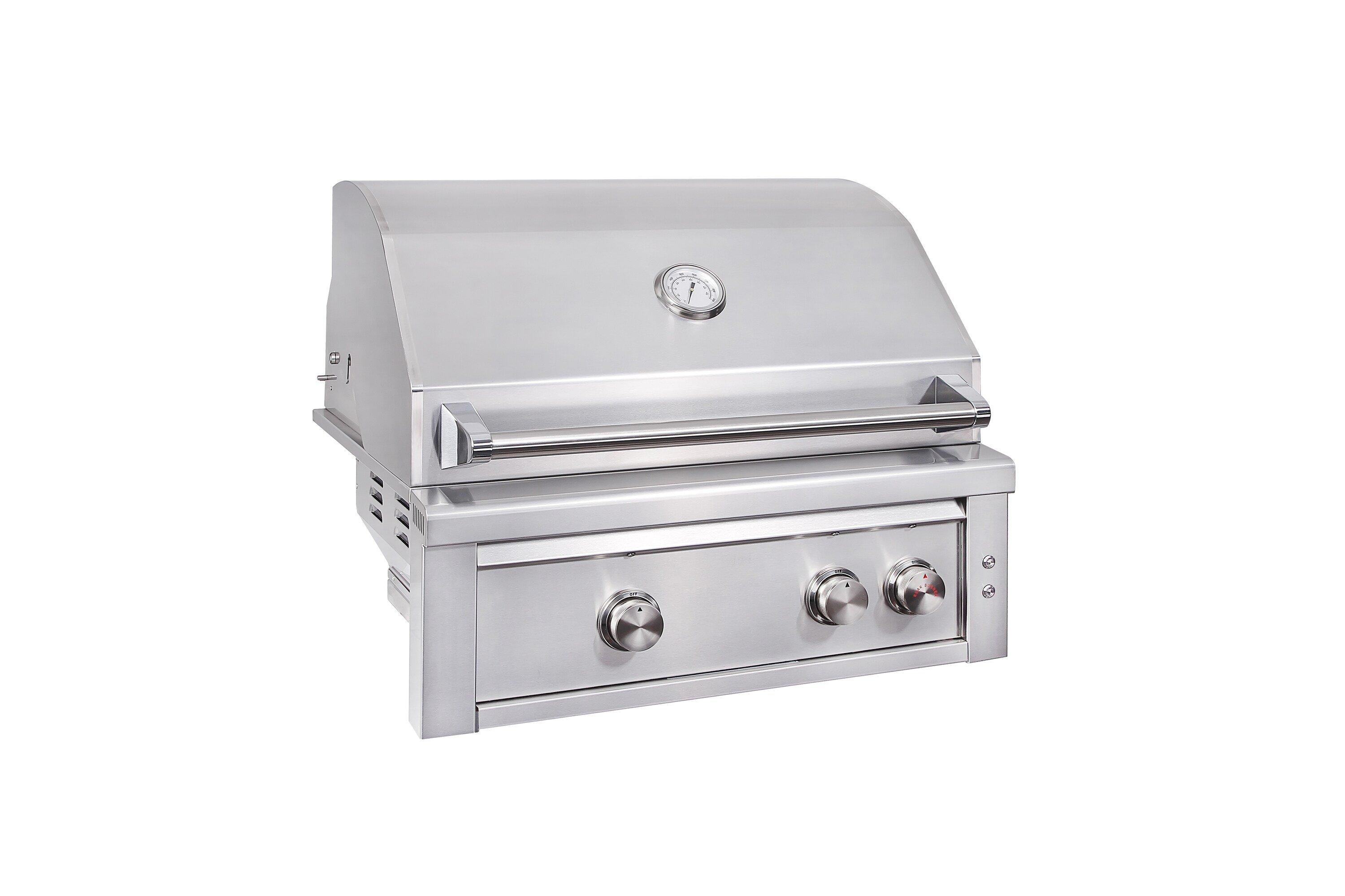 30 in. 60000 BTU 3-Burner Propane Built-in Grill 