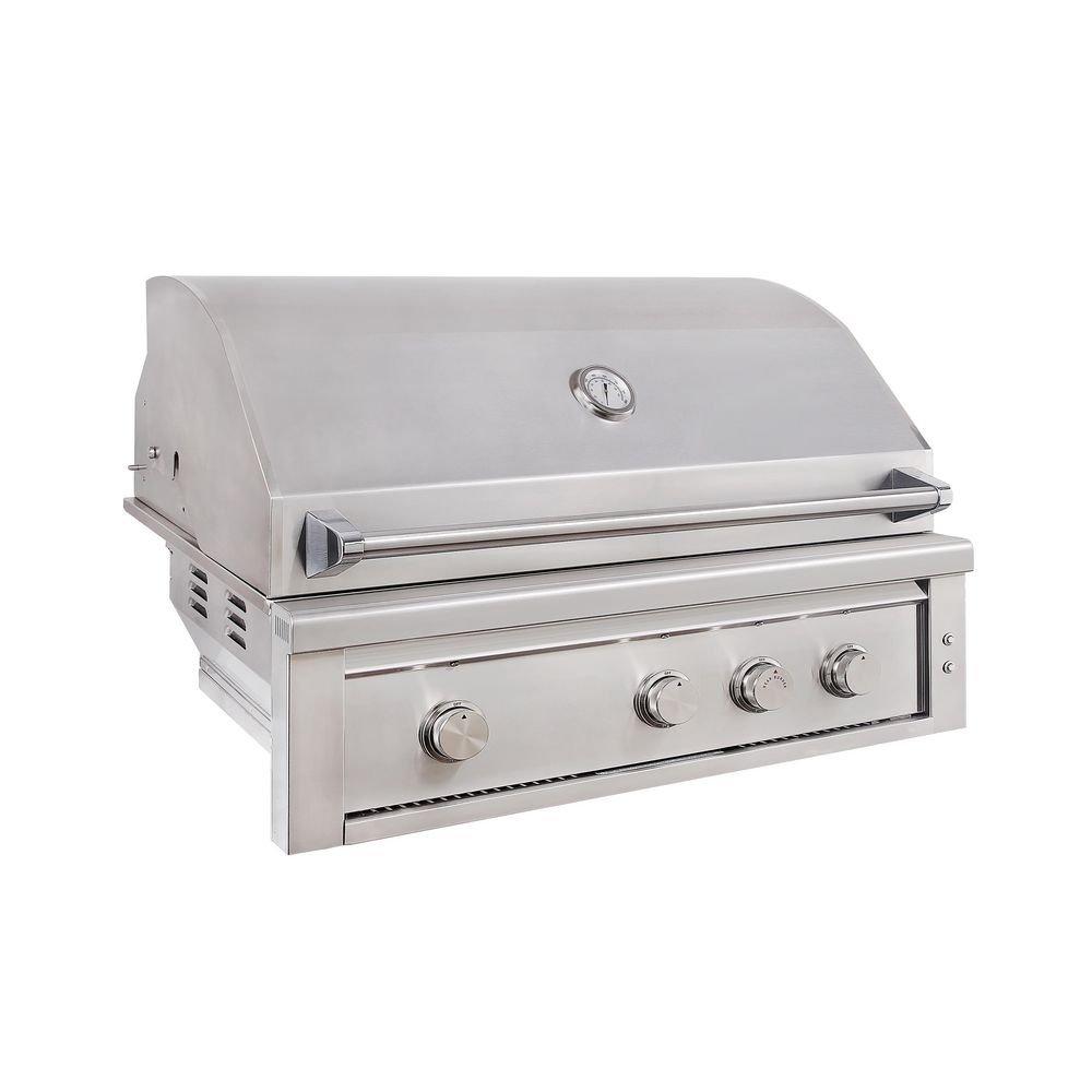 Edgestar Stainless Steel 42 in. 4-Burner Built-in Grill in Stainless Steel 