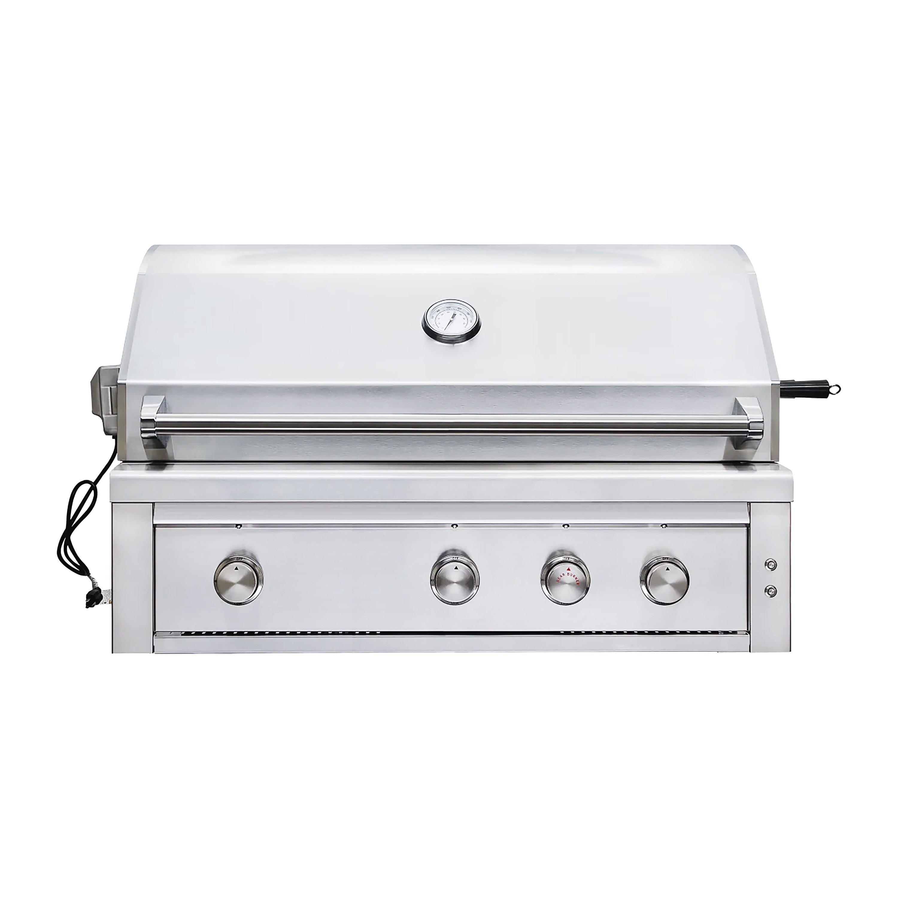 Edgestar Stainless Steel 42 in. 4-Burner Built-in Grill in Stainless Steel 