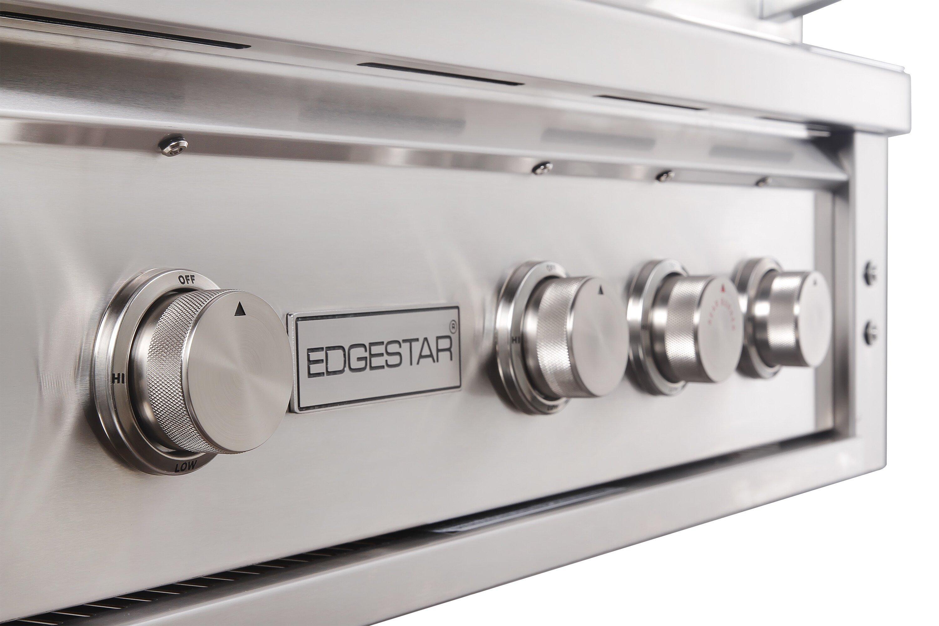 Edgestar Stainless Steel 36 in. 4-Burner Built-in Grill in Stainless Steel 