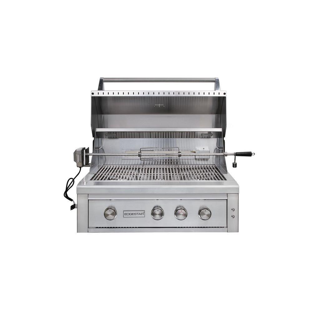Edgestar Stainless Steel 36 in. 4-Burner Built-in Grill in Stainless Steel 