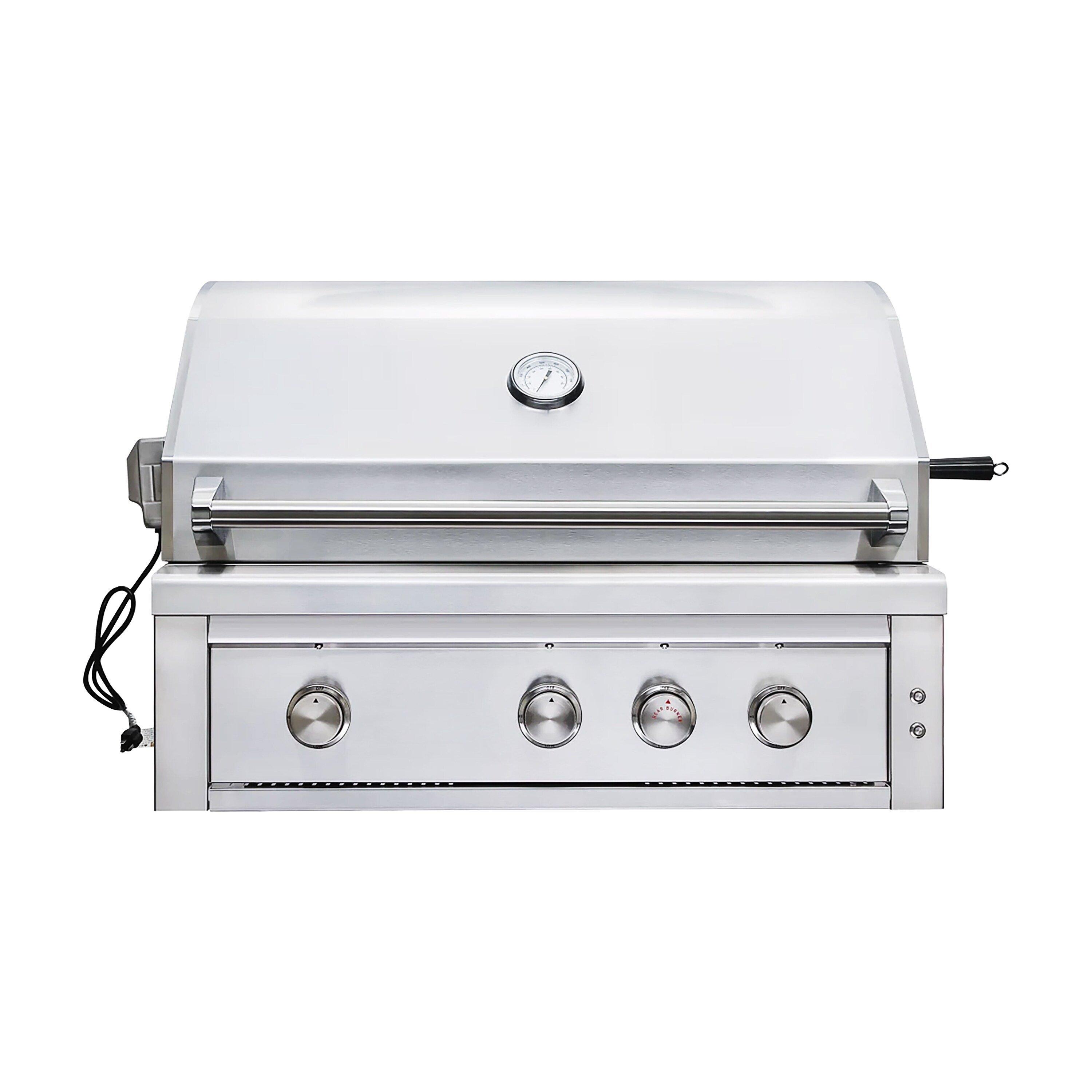 Edgestar Stainless Steel 36 in. 4-Burner Built-in Grill in Stainless Steel 