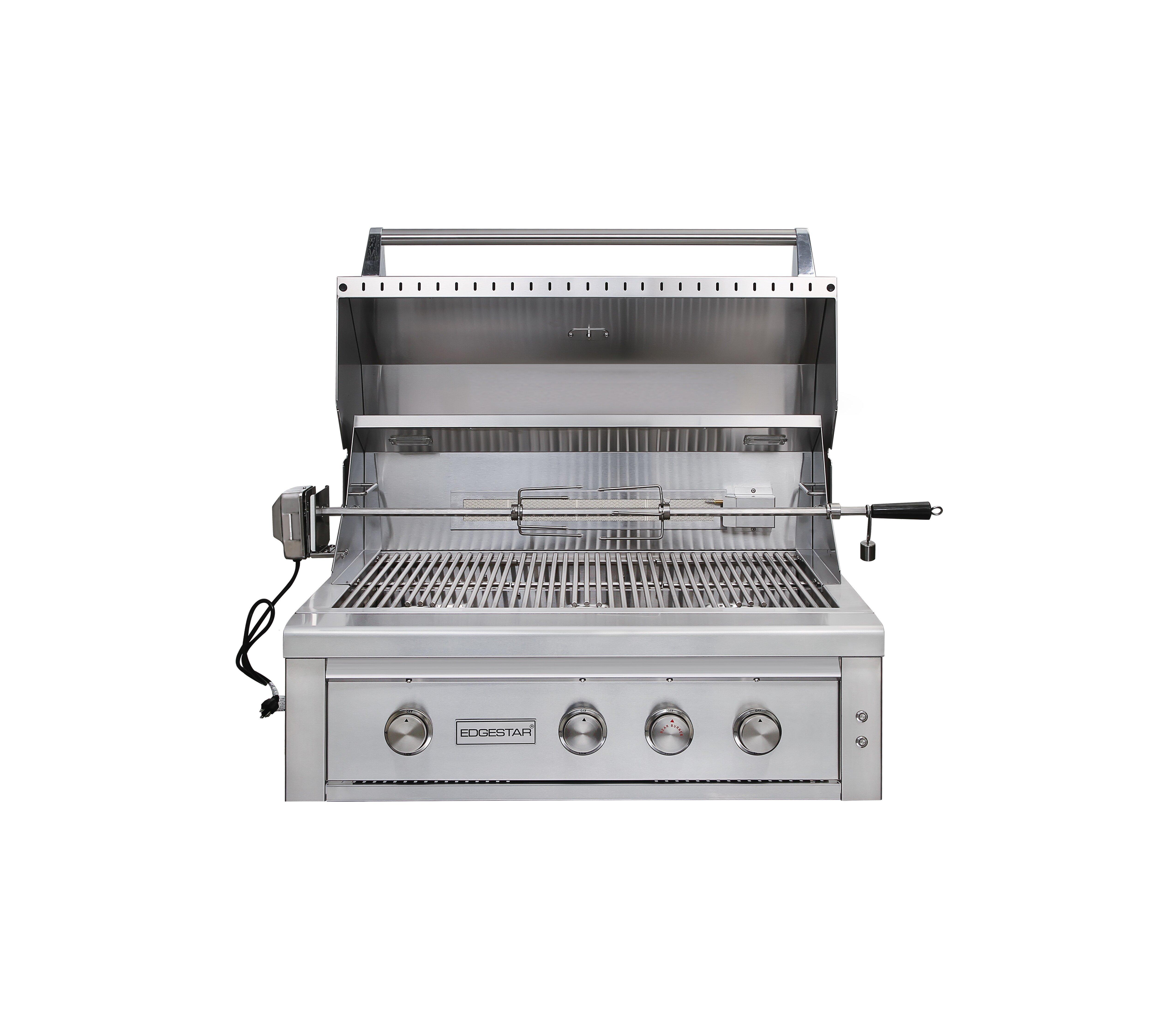 Edgestar Stainless Steel 36 in. 4-Burner Built-in Grill in Stainless Steel 