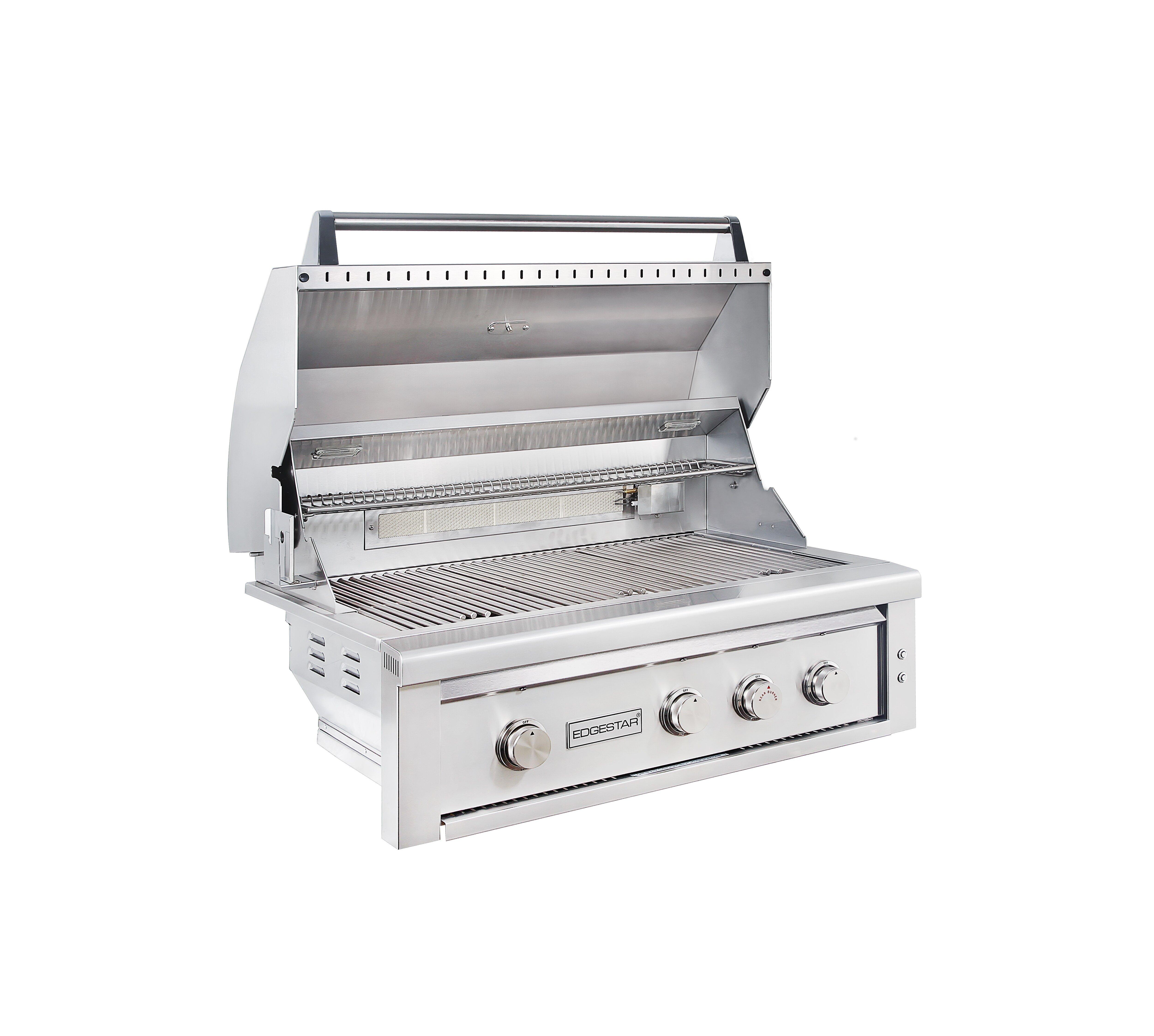 Edgestar Stainless Steel 36 in. 4-Burner Built-in Grill in Stainless Steel 