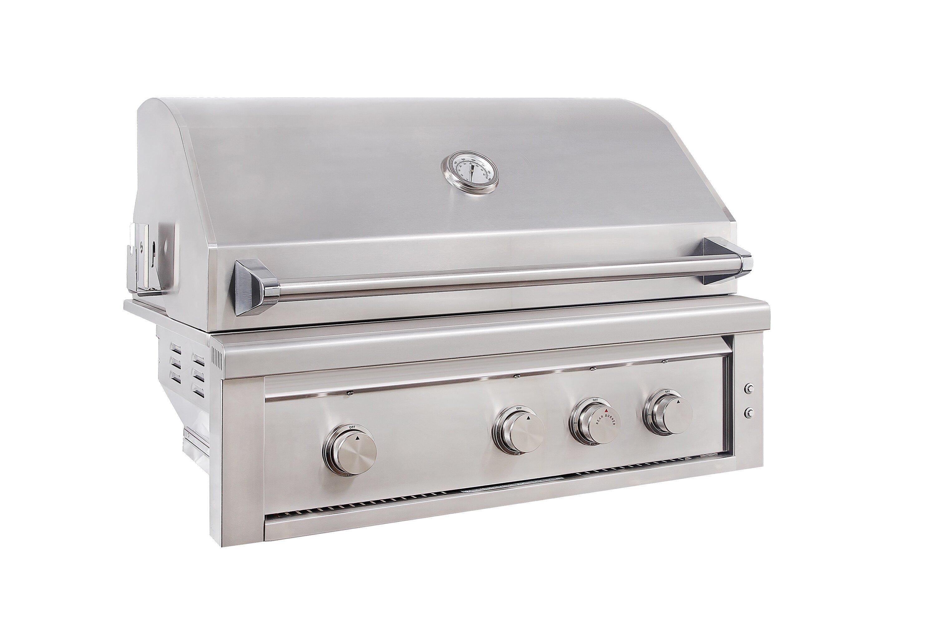 Edgestar Stainless Steel 36 in. 4-Burner Built-in Grill in Stainless Steel 