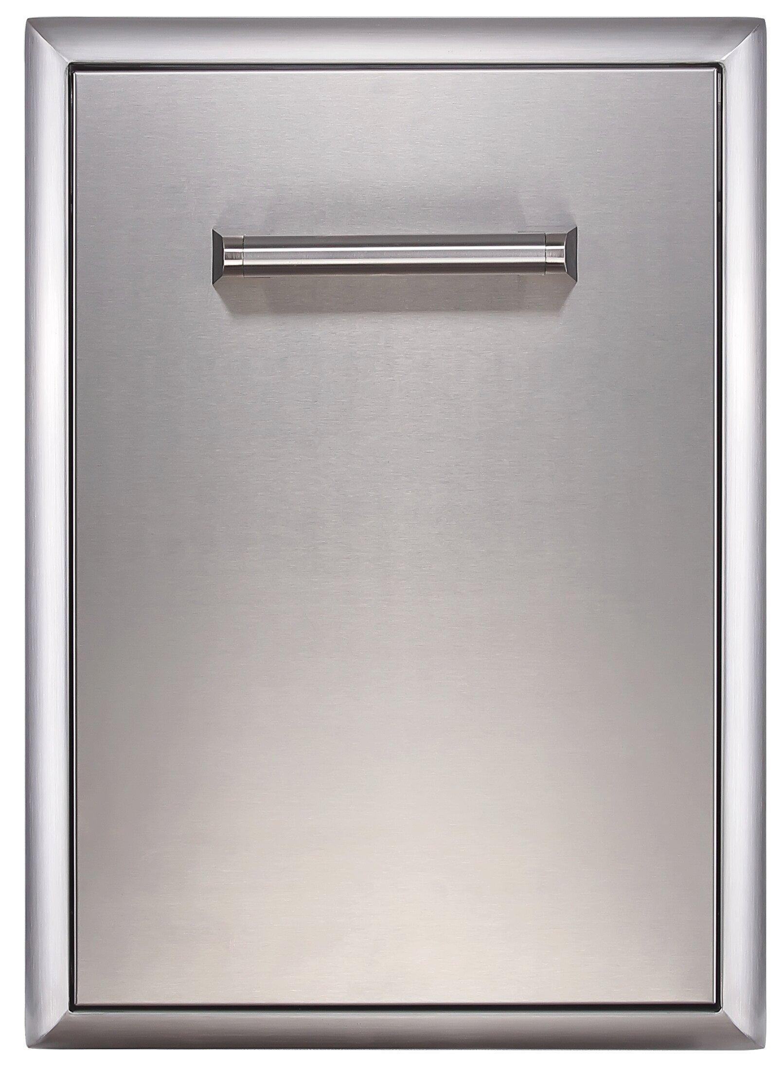 Edgestar Stainless Steel Waste Receptacle in Stainless Steel 