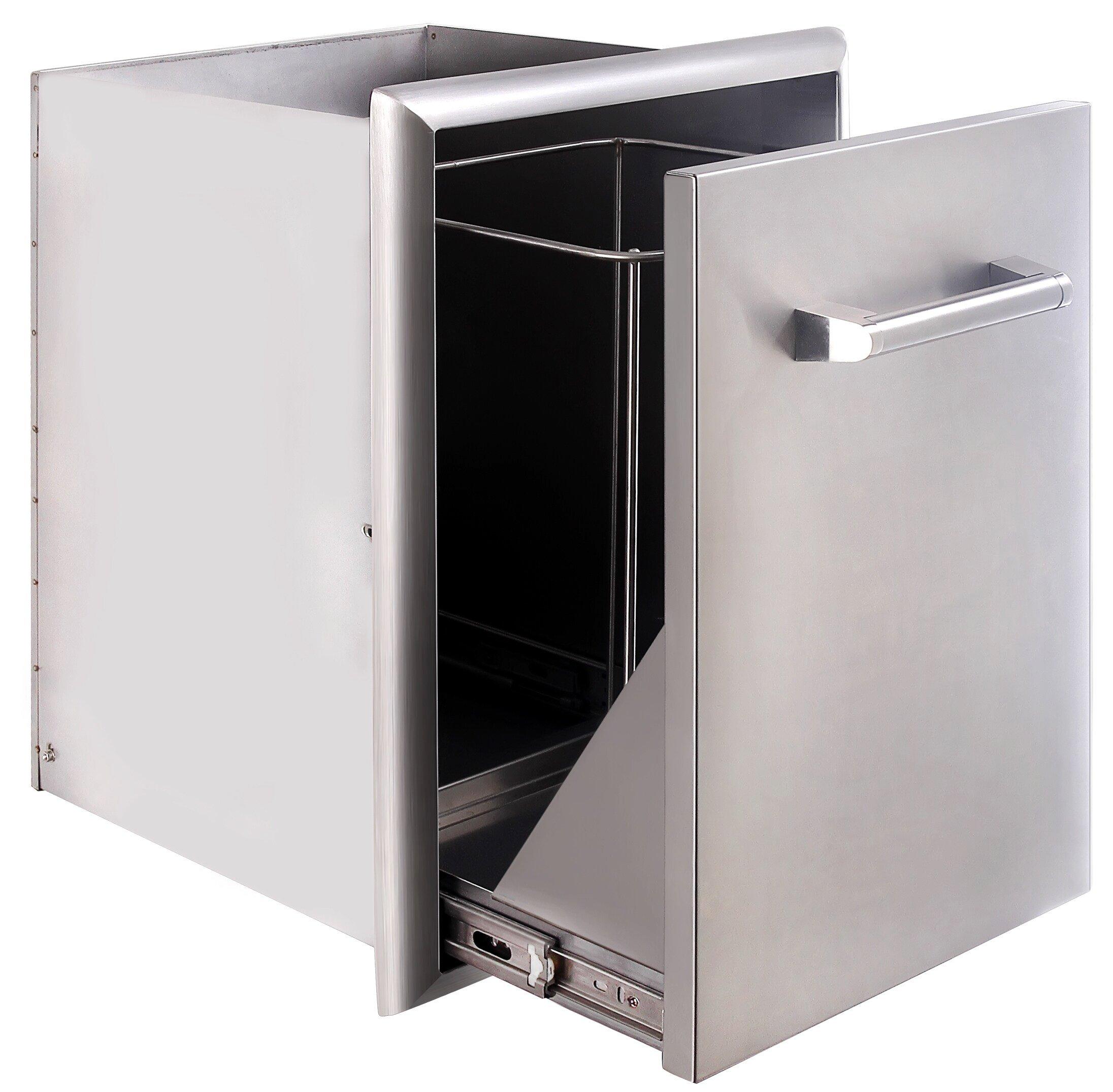 Edgestar Stainless Steel Waste Receptacle in Stainless Steel 