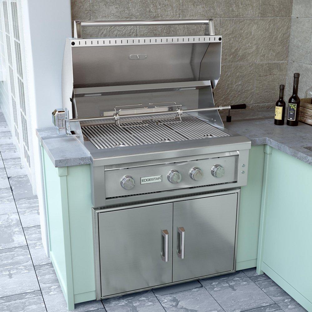Edgestar Stainless Steel 36 in. 4-Burner Built-in Grill in Stainless Steel 