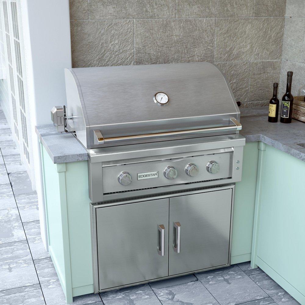 Edgestar Stainless Steel 36 in. 4-Burner Built-in Grill in Stainless Steel 