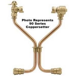 18 in. MIP Swivel x D P Swivel Straight Brass Angle Ball Valve Meter Setter