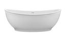 66 x 35-1/2 in. Soaker Freestanding Bathtub with Center Drain in White Gloss
