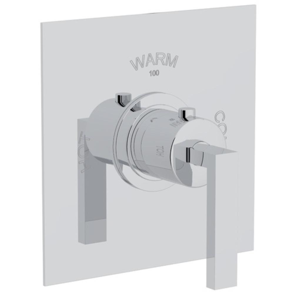 ROHL&reg; Polished Chrome 2 gpm Wall Mount Thermostatic Valve Trim with Single Metal Lever Handle for 1005N Thermostatic Rough Valve 