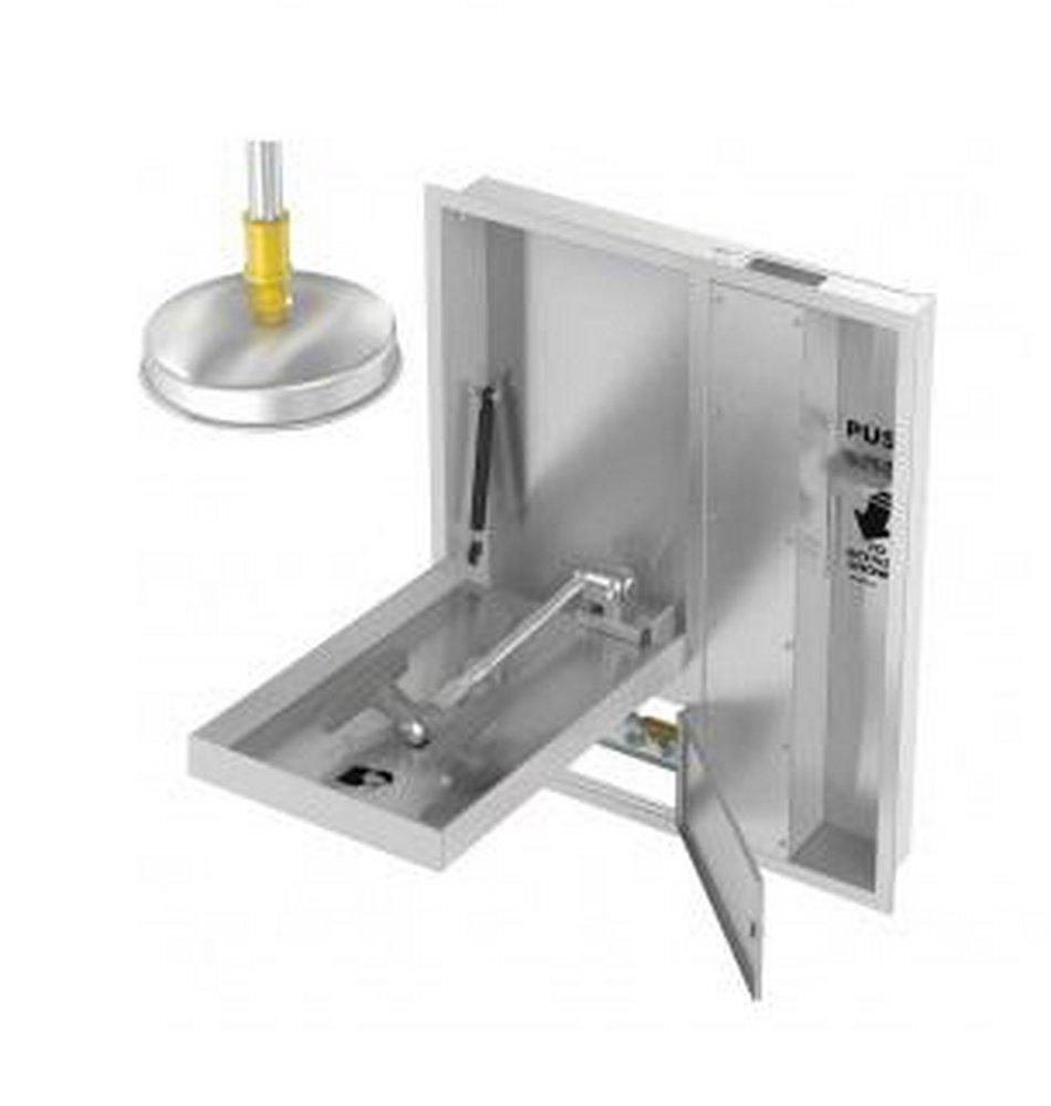 Bradley Corporation NPT 5.1 gpm Barrier-Free Recessed Mount Drench Shower and Halo Eye or Face Wash 