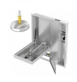 Floor Mounted Concealed Barrier Free Eye/Face Wash & Drench Shower, Extended Showerhead, Tailpiece, 22 gpm