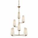 45-1/4 x 34-1/4 in. 40W 1-Tier 8-Light Modern Chandelier in Gilded Plaster