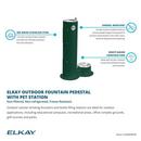 Elkay Black Lead Law Compliant PEDESTAL FTN & DOG BOWL FR BLK 