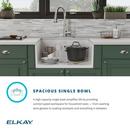 Elkay White 24-3/8 x 19-5/8 in. Fireclay Single Bowl Farmhouse Kitchen Sink 