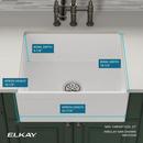 Elkay White 24-3/8 x 19-5/8 in. Fireclay Single Bowl Farmhouse Kitchen Sink 