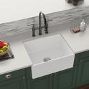 Elkay White 24-3/8 x 19-5/8 in. Fireclay Single Bowl Farmhouse Kitchen Sink 