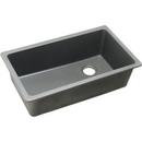 33 x 18-3/4 in. No Hole Composite Single Bowl Undermount Kitchen Sink in Greystone