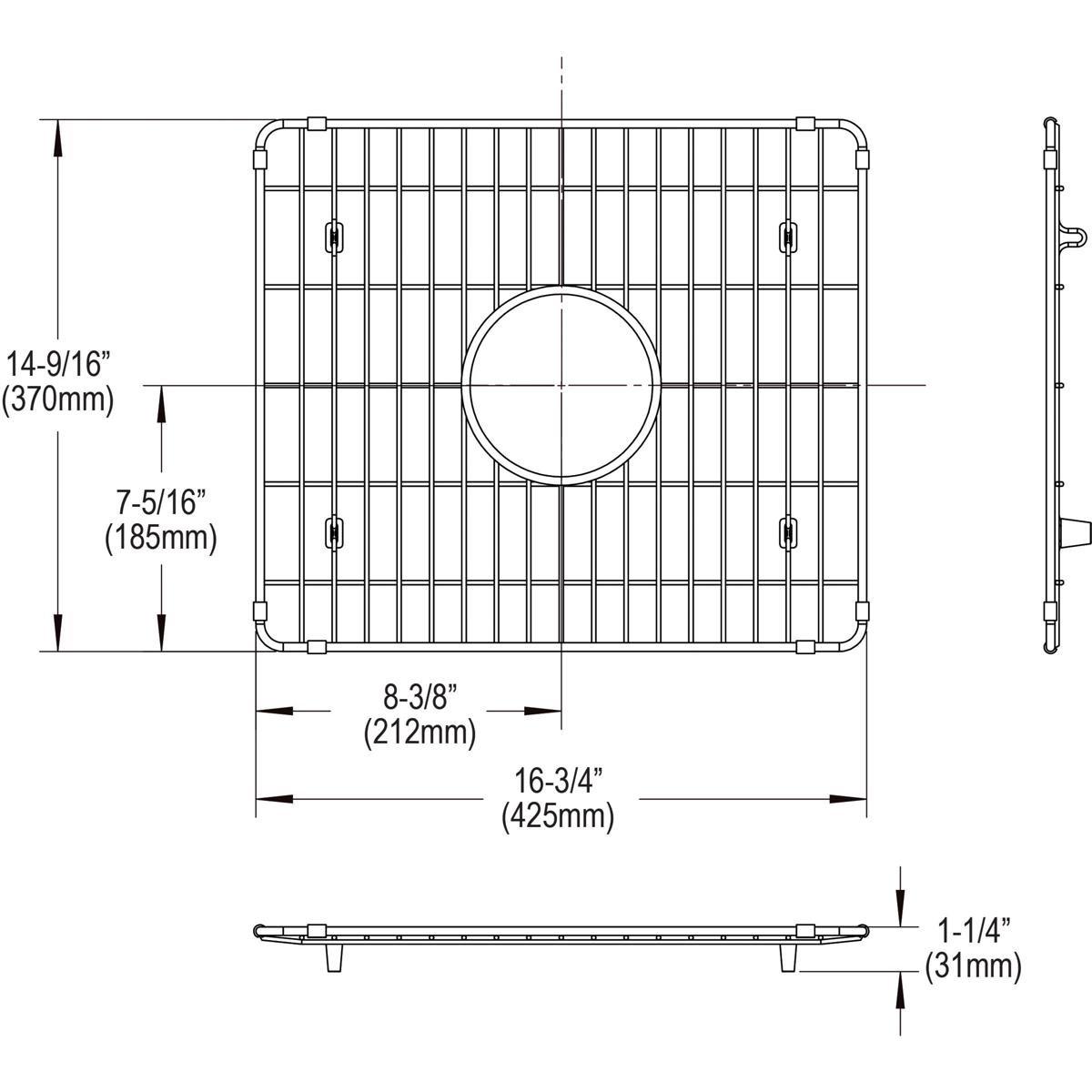 Elkay Stainless Steel 16-3/4 x 14-9/16 in. Bottom Grid 