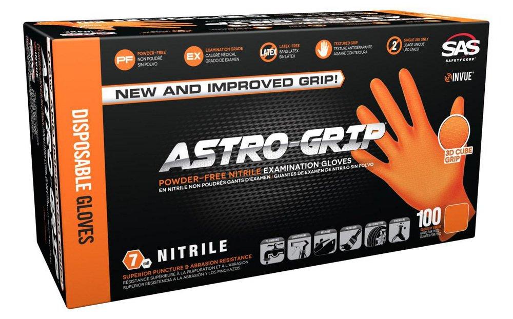 SAS Safety Astro-Grip® 7 mil Size L Powder Free Rubber