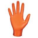 SAS Safety Hi-Visibility Orange 7 mil Powder Free Rubber Disposable Glove in Hi-Visibility Orange (Pack of 100) 