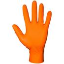 SAS Safety Hi-Visibility Orange 7 mil Powder Free Rubber Disposable Glove in Hi-Visibility Orange (Pack of 100) 