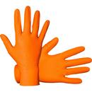 SAS Safety Hi-Visibility Orange 7 mil Powder Free Rubber Disposable Glove in Hi-Visibility Orange (Pack of 100) 