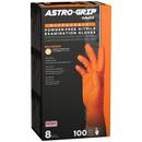 SAS Safety Hi-Visibility Orange 7 mil Powder Free Rubber Disposable Glove in Hi-Visibility Orange (Pack of 100) 