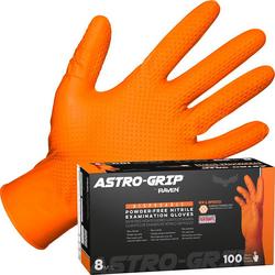 8 mil Size XL Powder Free Rubber Disposable Glove in Hi-Visibility Orange (Pack of 100