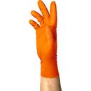 SAS Safety Hi-Visibility Orange 7 mil Powder Free Rubber Disposable Glove in Hi-Visibility Orange (Pack of 100) 